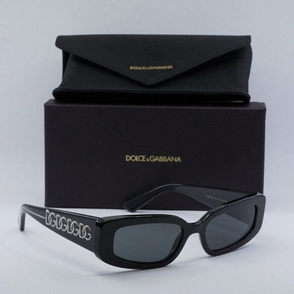 🕶️ New Dolce & Gabbana DG4445 501/87 Sunglasses -Black Frame, Dark Grey Lenses - Picture 11 of 11